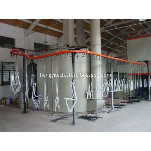 gold automatic spray paint line
